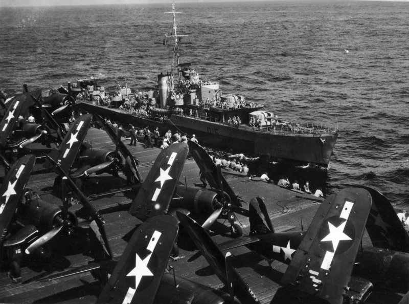 Vought F4U-1C Corsair VF-85 White 55 USS Shangri La CV 38 Okinawa 30th July 1945